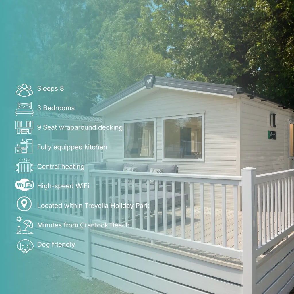 Willerby Midhurst holiday caravan at Trevella Holiday Park in Crantock, Cornwall